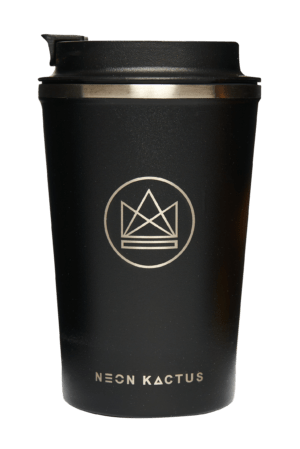 Neon Kactus - Double-Walled Coffee Cup, Reusable Coffee Cup with Resealable Lid, Silicone Seal, and Sleeve, Insulated Coffee Tumbler, Plastic-Free, L